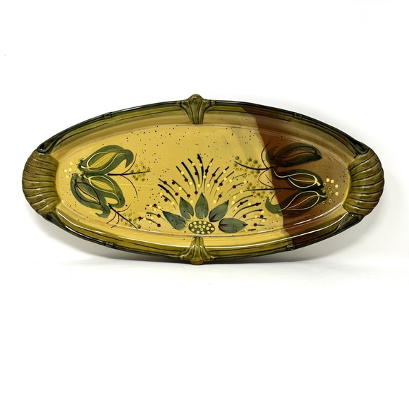 Vintage Centrum Ciene by Nanette Vacher Hand Painted 21” Oval Platter M1655 - Picture 2 of 6